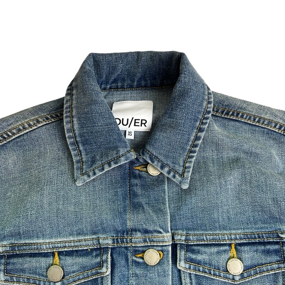DU/ER Womens Size XS Denim Jean Trucker Jacket - Picture 3 of 12
